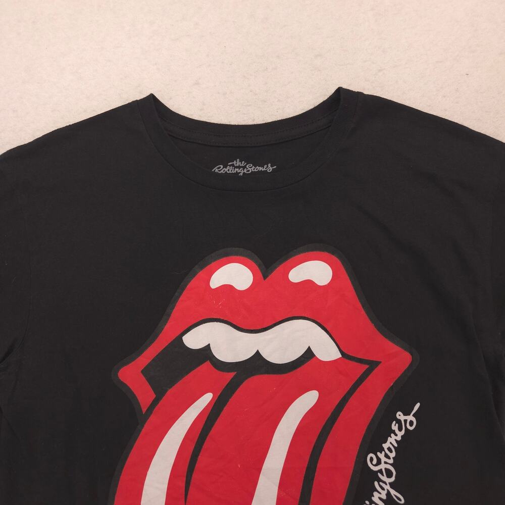 The Rolling Stones Short Sleeve Band Crew Neck T Shirt Mens Size M Black 15977